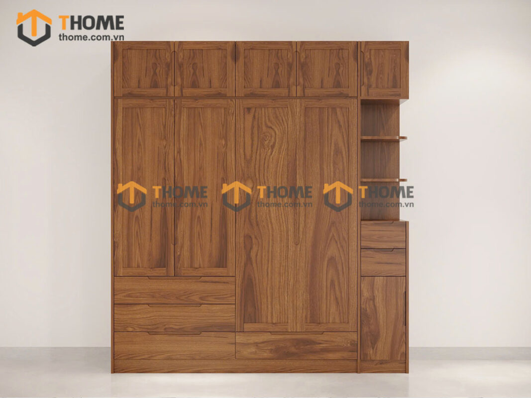 Tủ Áo Gỗ Sồi Tự Nhiên Thiết Kế 22 TA-32SN