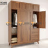 Tủ Áo Gỗ Sồi Tự Nhiên Thiết Kế 23 TA-33SN