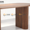 Bàn Ăn Gỗ Sồi Tự Nhiên Lan Sọc Vuông BAMG-34SN