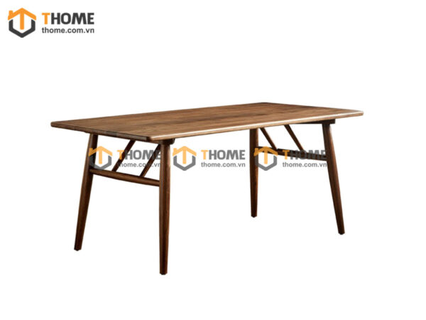 Bàn Ăn Gỗ Sồi Tự Nhiên Luca chân chữ H BAMG-33SN