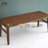 Bàn Ăn Gỗ Sồi Tự Nhiên Luca chân chữ H BAMG-33SN