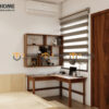 Bàn Làm Việc Góc Gỗ Sồi Tự Nhiên Cogo 2 Tầng BLV2T-08SN