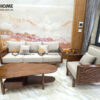 Sofa Gỗ Sồi Tự Nhiên Bamboo 6 Món Màu Óc Chó SFĐ-34SN