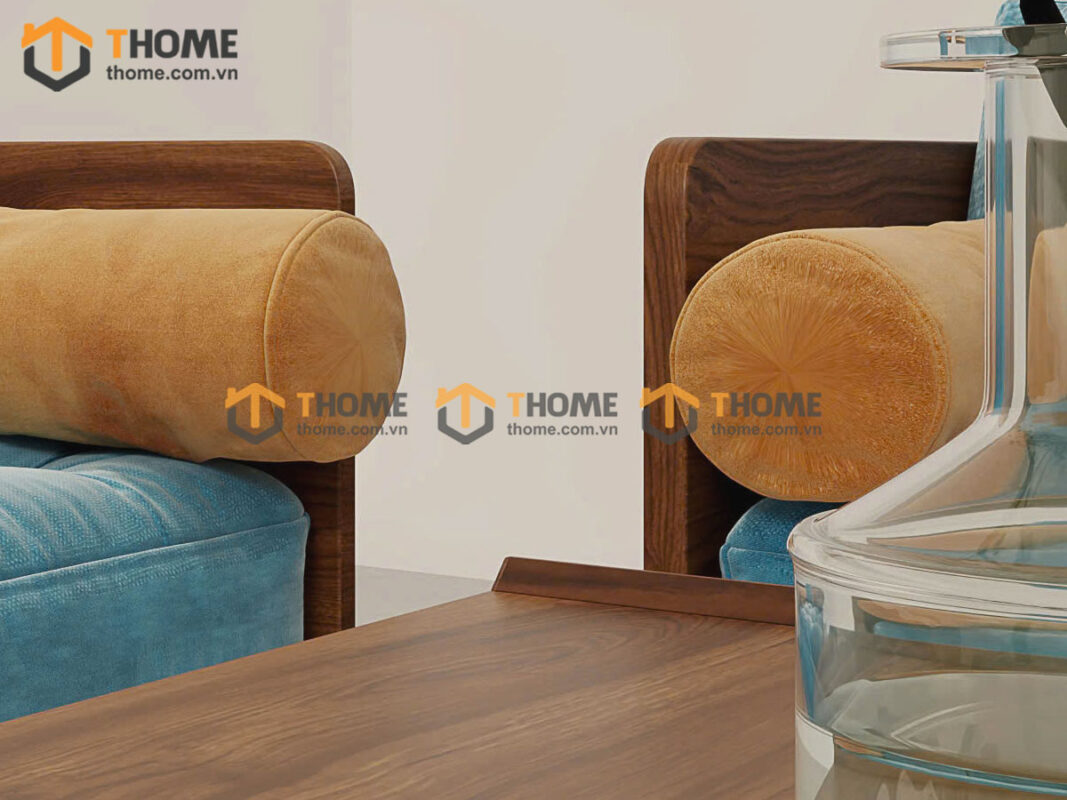 Sofa Gỗ Sồi Tự Nhiên Tommy tay hộp vuông SFĐ-33SN