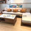 Sofa Gỗ Sồi Tự Nhiên Vanix Góc Màu Óc Chó SFĐ-35SN