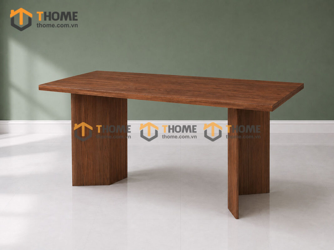Bàn Ăn Gỗ Sồi Tự Nhiên Chân Bướm BAMG-43SN