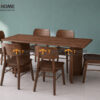 Bàn Ăn Gỗ Sồi Tự Nhiên Chân Bướm BAMG-43SN