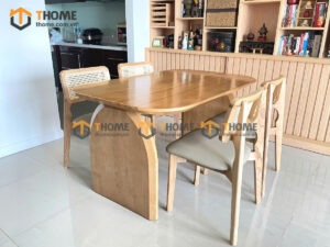 Bộ Bàn Ăn (Nhiều Mẫu Ghế) 2 Chân Nửa Oval BBA6-54SN