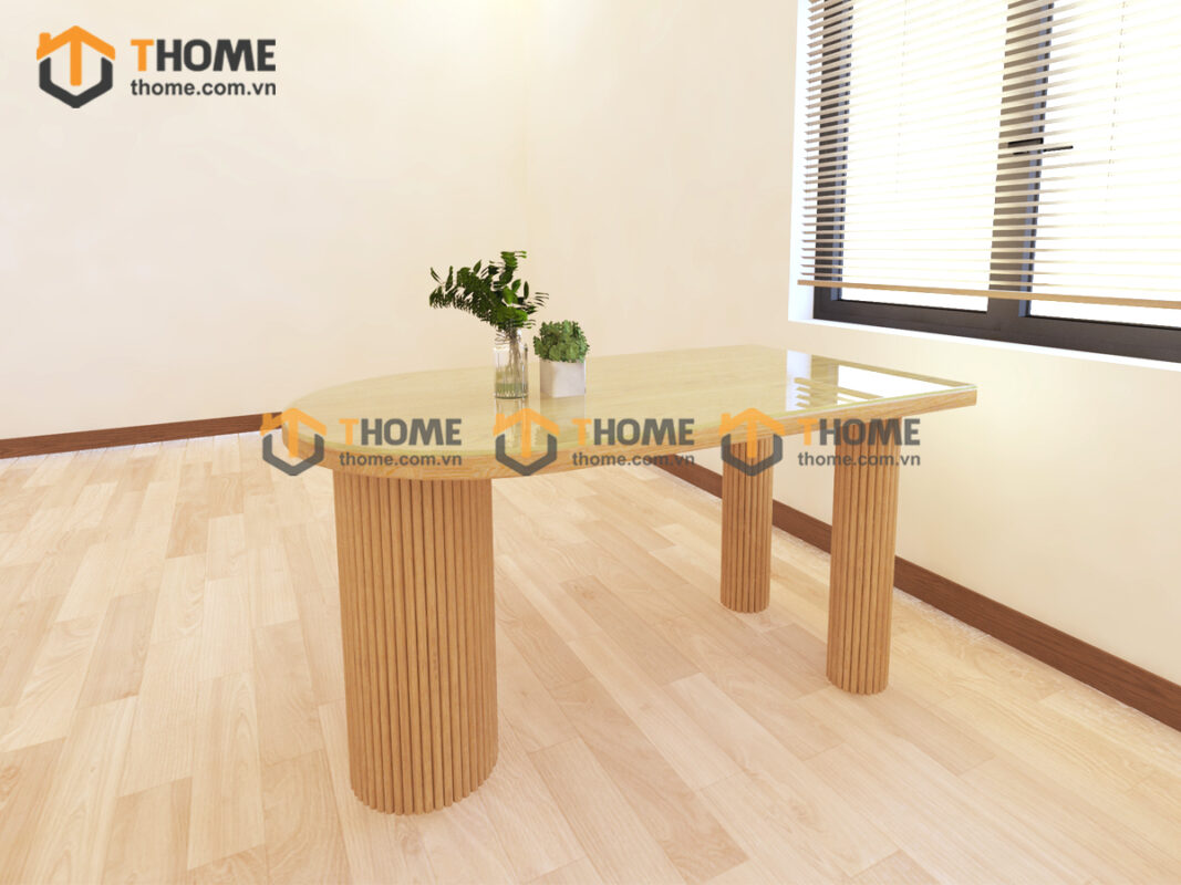 Bộ Bàn Ăn Lan Sọc (Nhiều Mẫu Ghế) 3 Chân Trụ Tròn BBA6-50SN