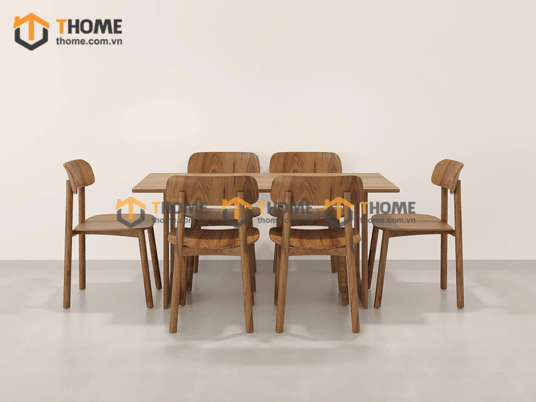 Bộ Bàn Ăn (Nhiều Mẫu Ghế) 2 Chân Vuông Khoét Oval BBA6-53SN