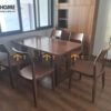 Bộ Bàn Ăn (Nhiều Mẫu Ghế) 2 Chân Vuông Khoét Oval BBA6-53SN