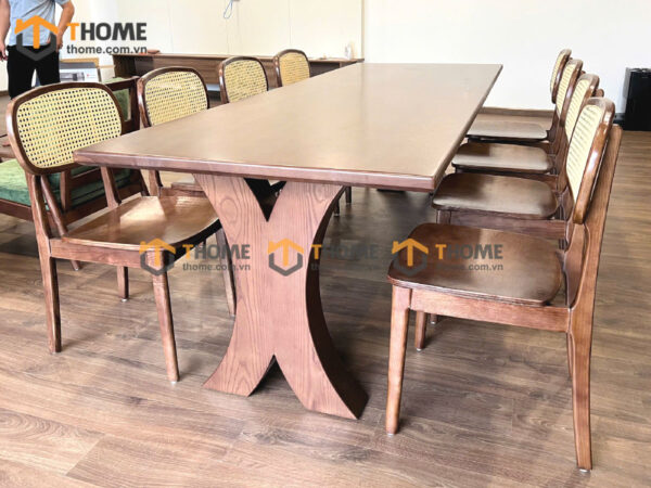 Bộ Bàn Ăn (Nhiều Mẫu Ghế) 2 Chân X Cong BBA6-56SN