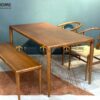 Bộ Bàn Ăn (Nhiều Mẫu Ghế Bench) Gỗ Sồi Tự Nhiên BBA6-57SN