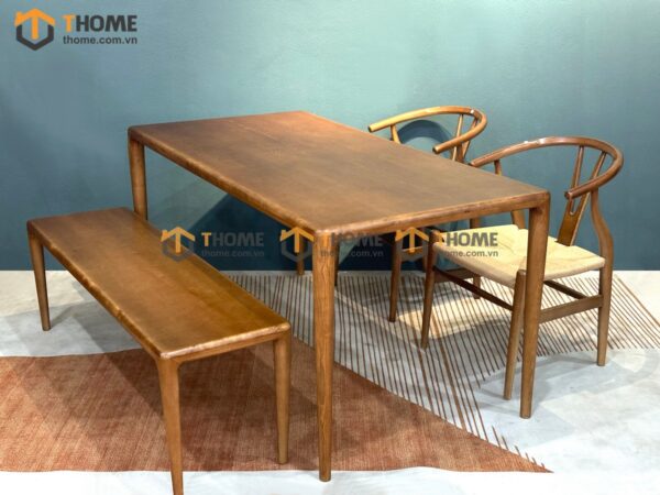 Bộ Bàn Ăn (Nhiều Mẫu Ghế Bench) Gỗ Sồi Tự Nhiên BBA6-57SN