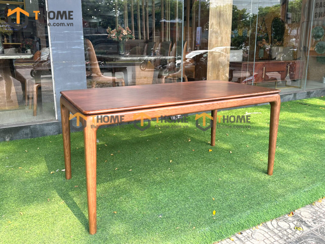 Bàn Ăn Gỗ Sồi Tự Nhiên Kiểu Mới Chân Bo Tròn BAMG-36SN