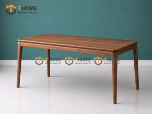 Bàn Ăn Gỗ Sồi Tự Nhiên Kiểu Mới Chân Bo Tròn BAMG-36SN