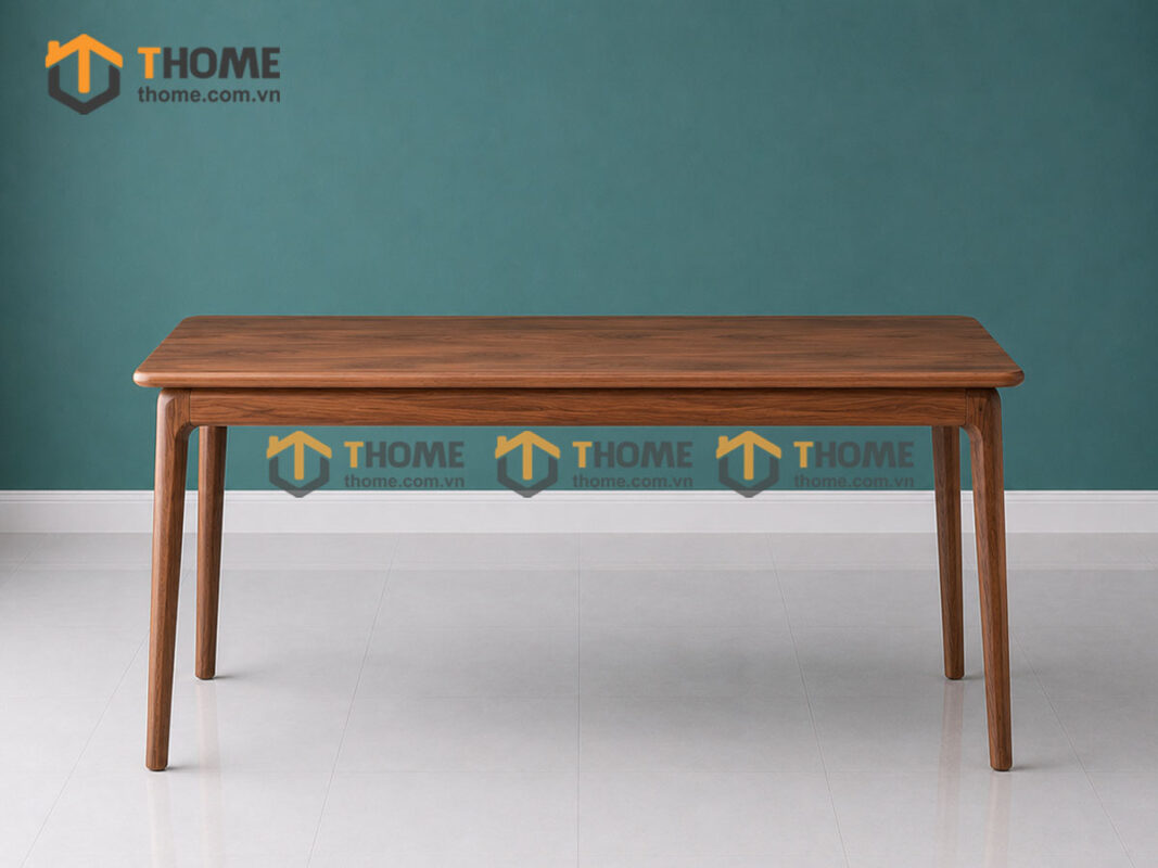 Bàn Ăn Gỗ Sồi Tự Nhiên Kiểu Mới Chân Bo Tròn BAMG-36SN