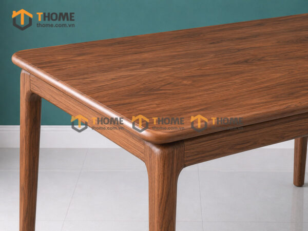 Bàn Ăn Gỗ Sồi Tự Nhiên Kiểu Mới Chân Bo Tròn BAMG-36SN