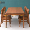 Bàn Ăn Gỗ Sồi Tự Nhiên Kiểu Mới Chân Bo Tròn BAMG-36SN