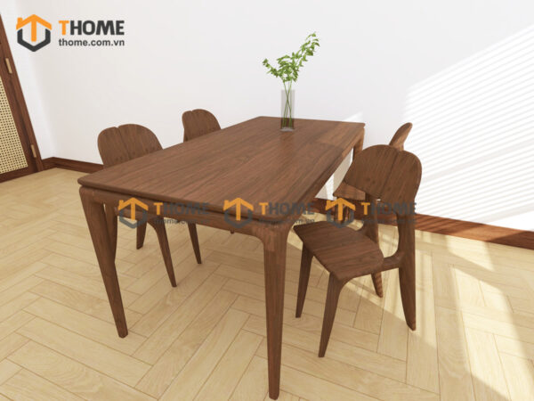 Bộ Bàn Ăn Kiểu Mới Chân Bo Tròn 6 Ghế (Nhiều Mẫu Ghế) Gỗ Sồi Tự Nhiên BBA6-61SN