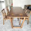 Bàn Ăn Gỗ Sồi Tự Nhiên Kiểu Mới Chân V 1.65m BAMG-37SN