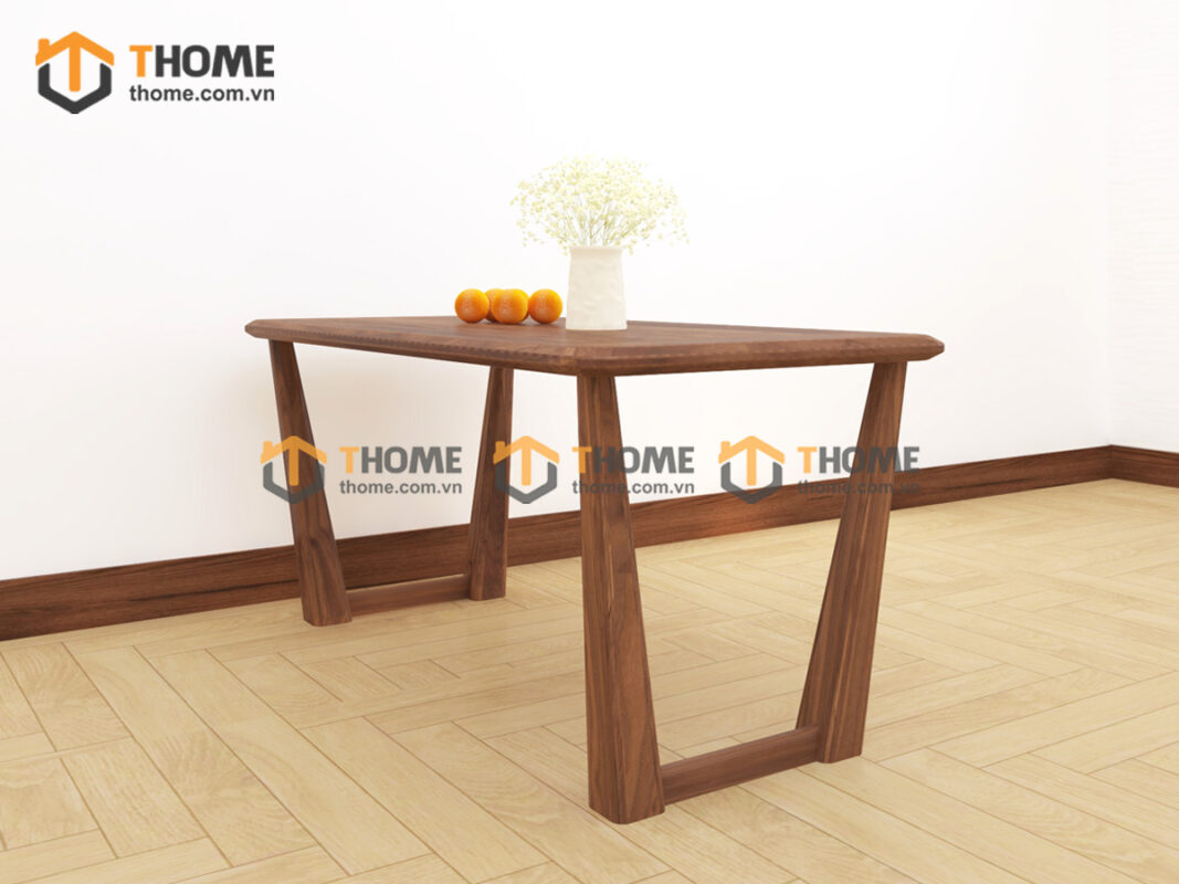 Bàn Ăn Gỗ Sồi Tự Nhiên Kiểu Mới Chân V 1.65m BAMG-37SN