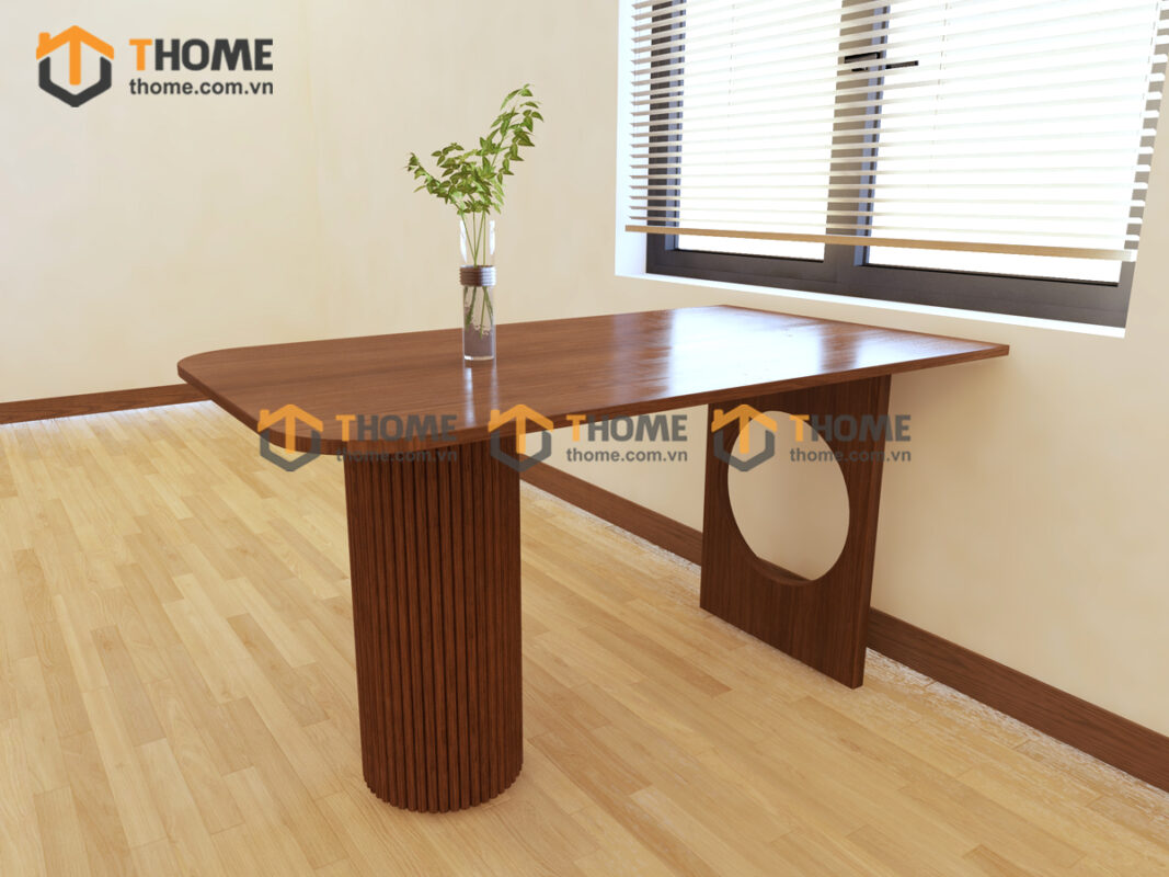 Bộ Bàn Ăn Lan Sọc (Nhiều Mẫu Ghế) 1 Chân Vuông 1 Chân Trụ Tròn BBA6-51SN