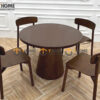 Bàn Ăn Gỗ Sồi Tự Nhiên Tròn Chân Nón BAMG-39SN