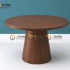 Bàn Ăn Gỗ Sồi Tự Nhiên Tròn Chân Nón BAMG-39SN