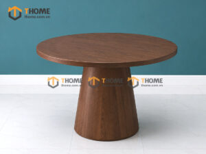Bàn Ăn Gỗ Sồi Tự Nhiên Tròn Chân Nón BAMG-39SN