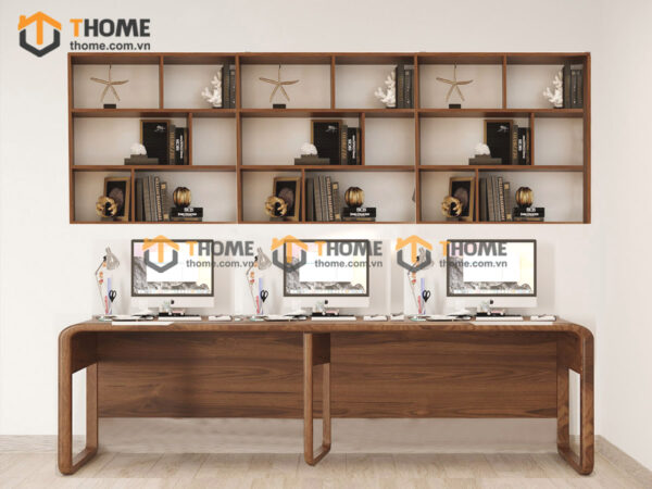 Bàn Làm Việc Góc Gỗ Sồi Tự Nhiên Nova 2 Tầng BLV2T-10SN