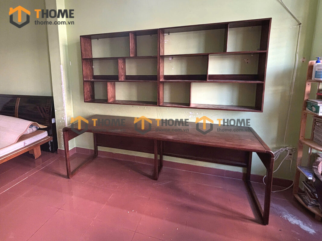 Bàn Làm Việc Góc Gỗ Sồi Tự Nhiên Nova 2 Tầng BLV2T-10SN