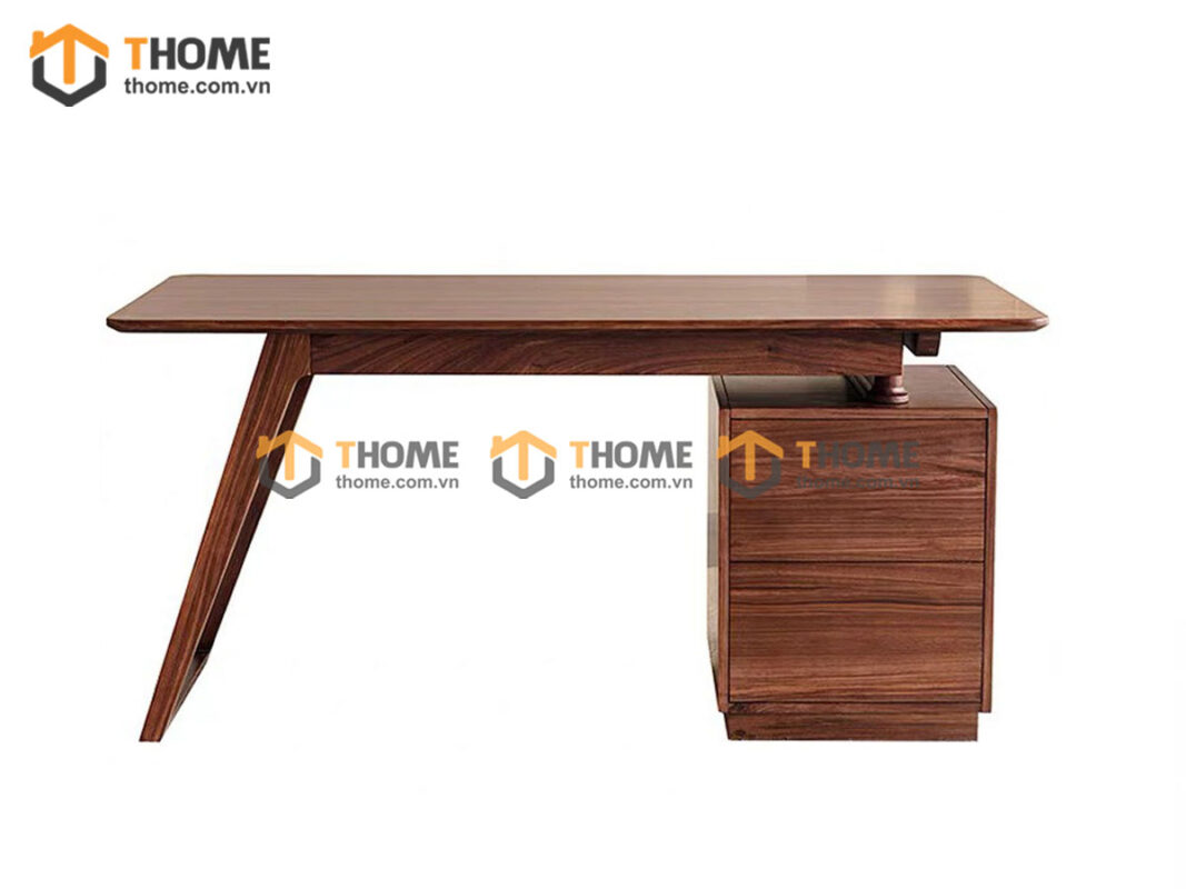 Bàn Làm Việc Gỗ Sồi Tự Nhiên 3 Hộc Kéo Chân Chéo BLV1T-29SN