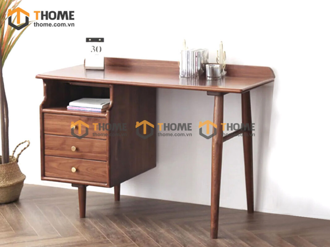 Bàn Làm Việc Gỗ Sồi Tự Nhiên 3 Hộc Kéo Casa BLV1T-30SN