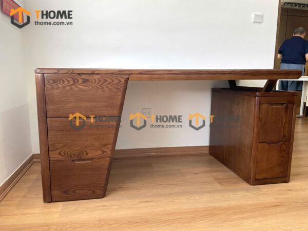 Bàn Làm Việc Gỗ Sồi Tự Nhiên Dành Cho Giám Đốc 1.4m BLV1T-28SN