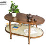 Bàn Sofa Gỗ Sồi Tự Nhiên 2 Tầng Mây Hình Xoài 1m BSFMG-37SN
