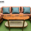 Bàn Sofa Gỗ Sồi Tự Nhiên 2 Tầng Mây Hình Xoài 1m BSFMG-37SN