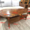 Bàn Sofa Gỗ Sồi Tự Nhiên Mặt Hình Xoài BSFMG-40SN