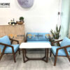 Bàn Sofa Gỗ Sồi Tự Nhiên 2 Tầng Mây Hình Xoài 1m BSFMG-37SN