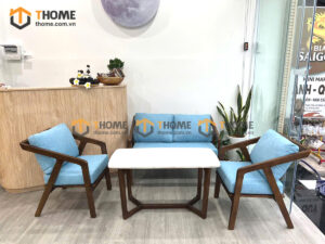 Bàn Sofa Gỗ Sồi Tự Nhiên 2 Tầng Mây Hình Xoài 1m BSFMG-37SN