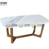 Bàn Sofa Gỗ Sồi Tự Nhiên 2 Tầng Mây Hình Xoài 1m BSFMG-37SN