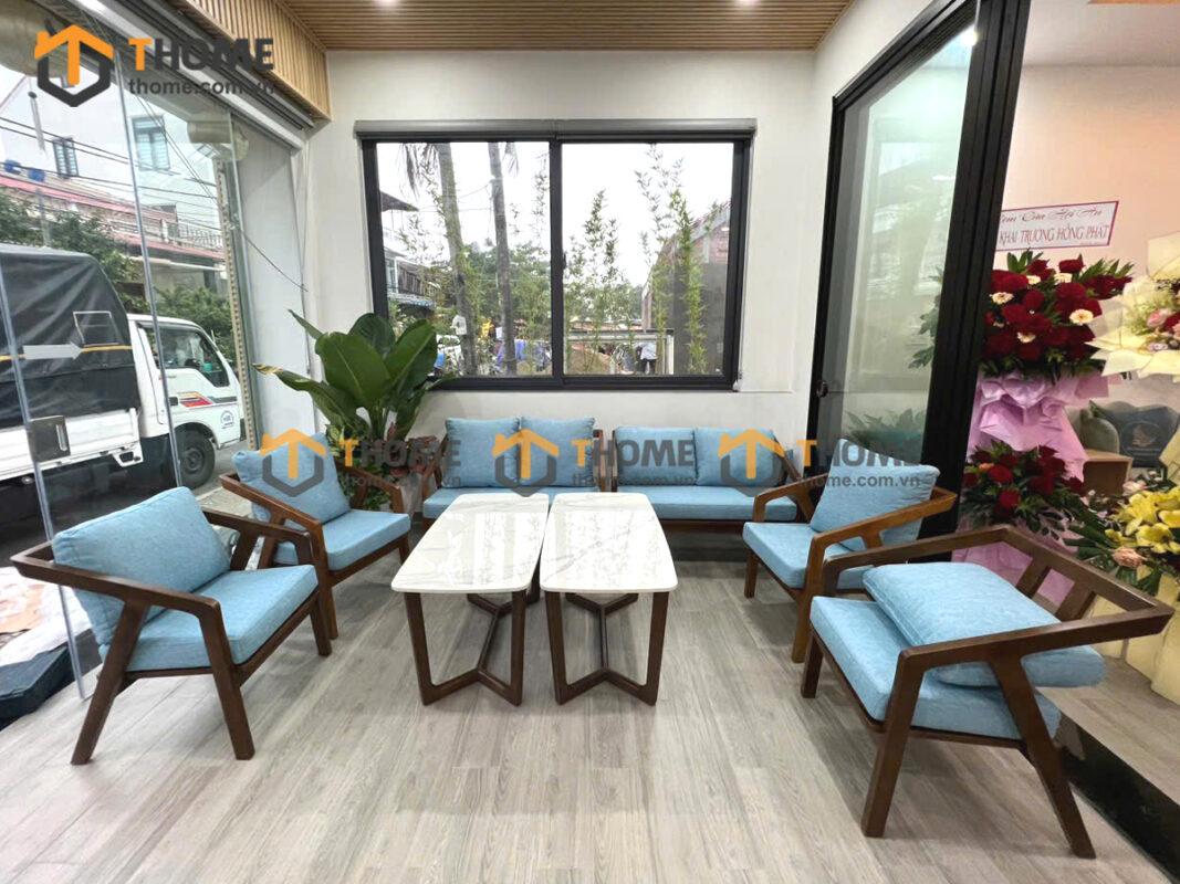 Bàn Sofa Gỗ Sồi Tự Nhiên 2 Tầng Mây Hình Xoài 1m BSFMG-37SN