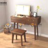 Bàn trang điểm gỗ; bàn phấn; bàn phấn đẹp; mẫu bàn trang điểm gỗ đẹp;
