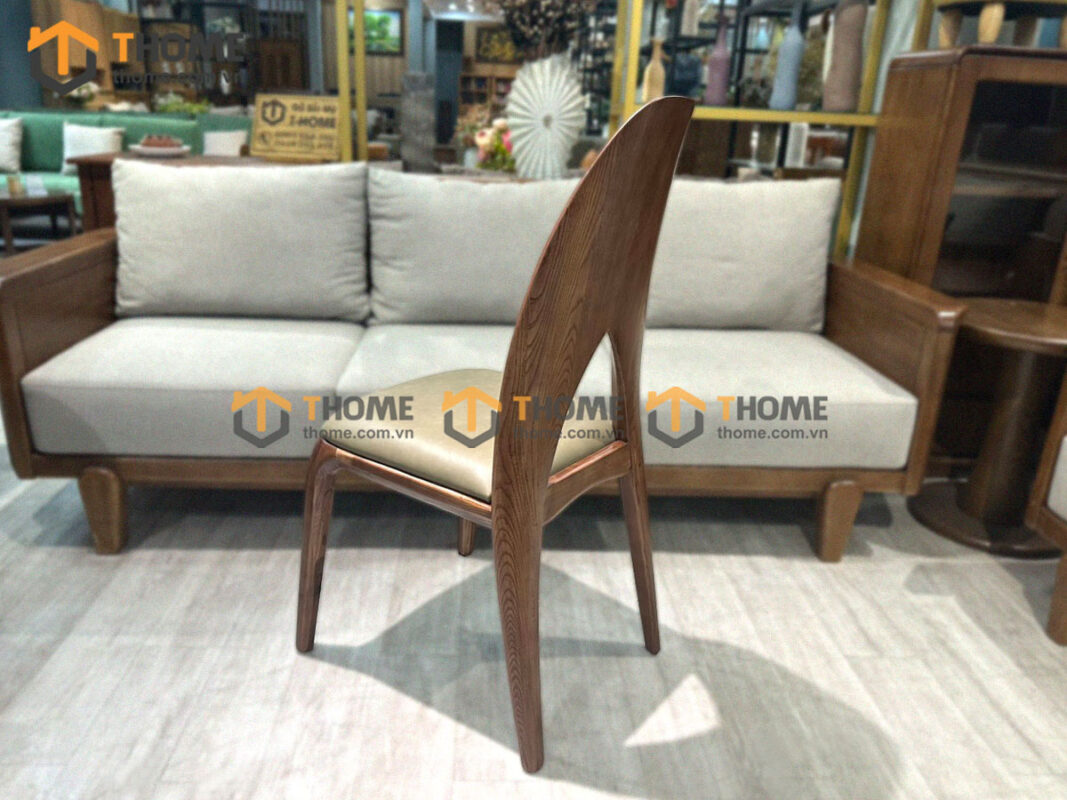Ghế Ăn Gỗ Sồi Tự Nhiên Mặt Nệm Chữ A Cao Cấp GHEMN-49SN