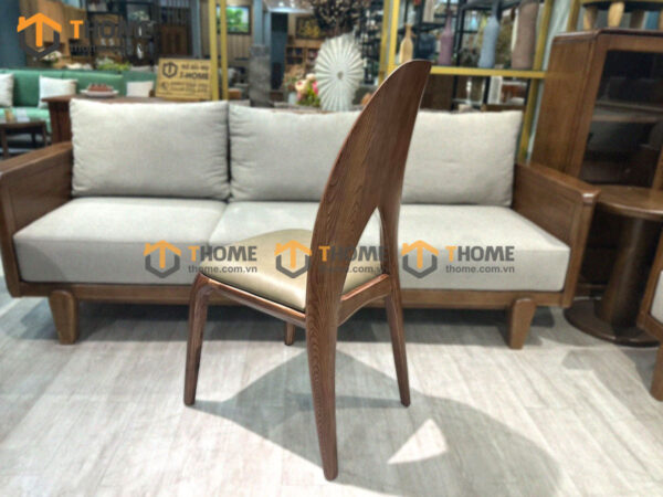 Ghế Ăn Gỗ Sồi Tự Nhiên Mặt Nệm Chữ A Cao Cấp GHEMN-49SN