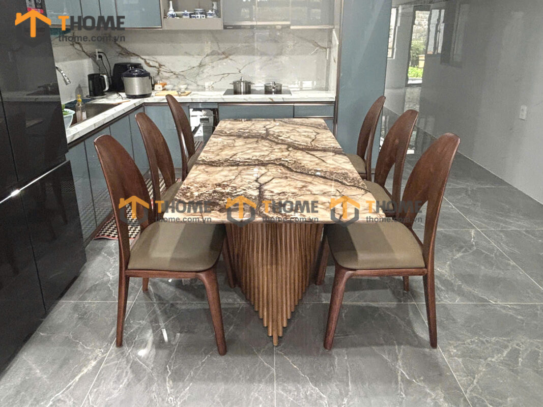 Ghế Ăn Gỗ Sồi Tự Nhiên Mặt Nệm Chữ A Cao Cấp GHEMN-49SN