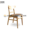 Ghế Ăn Gỗ Sồi Tự Nhiên Mặt Nệm Chữ A Cao Cấp GHEMN-49SN