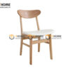 Ghế Ăn Gỗ Sồi Tự Nhiên Mặt Nệm Chữ A Cao Cấp GHEMN-49SN