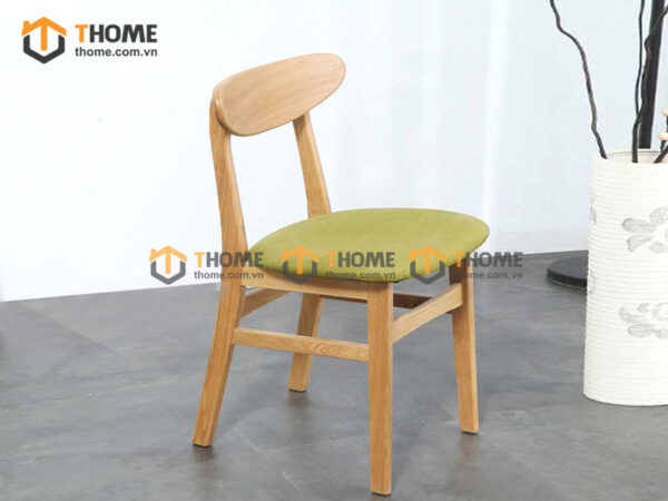Ghế Ăn Gỗ Sồi Tự Nhiên Mặt Nệm Chữ A Cao Cấp GHEMN-49SN