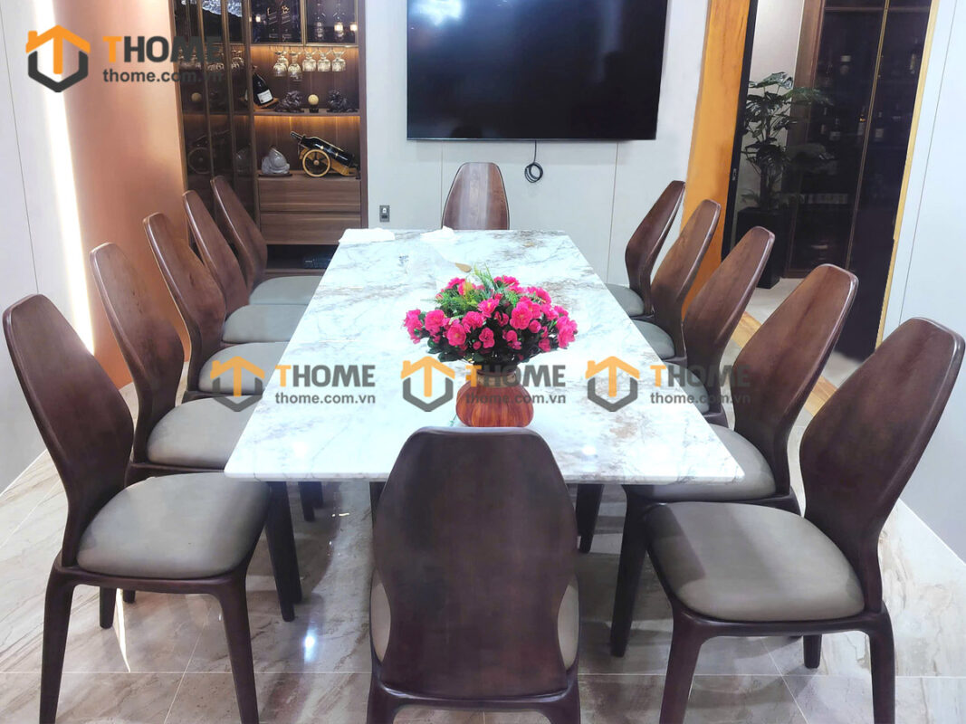Ghế Ăn Gỗ Sồi Tự Nhiên Mặt Nệm Sen Cao Cấp GHEMN-48SN